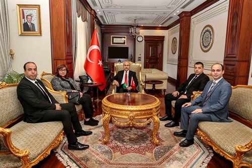 Filistin İstanbul Başkonsolosu Aburamadan ve Konsolos Alatshan'dan Vali Demirtaş'a Ziyaret